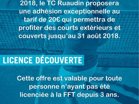 Tennis Club de Ruaudin : Promo été