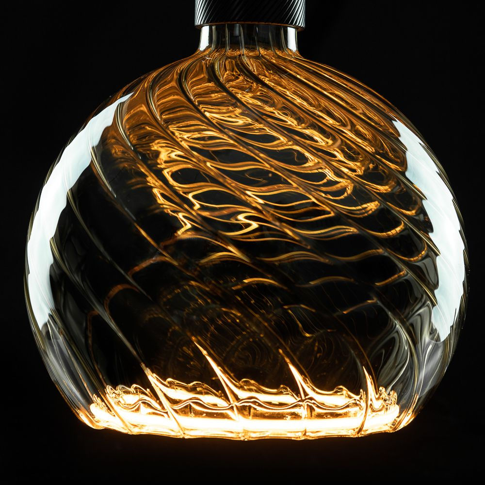 Floating Led Globe 200, Twisted Smokey grey