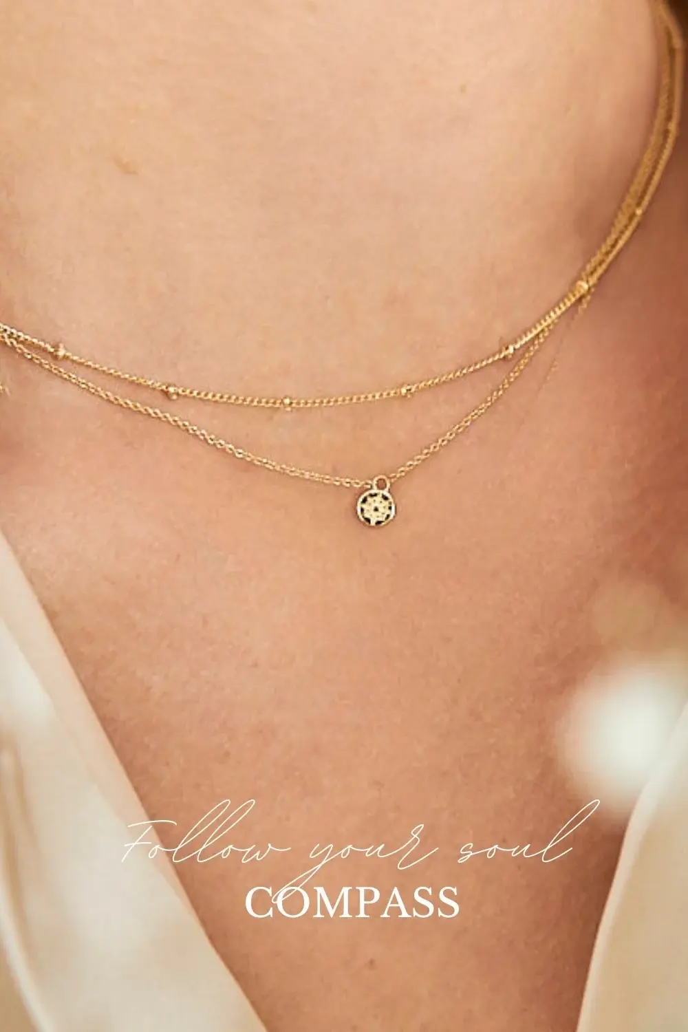 Compass Ketting Verguld