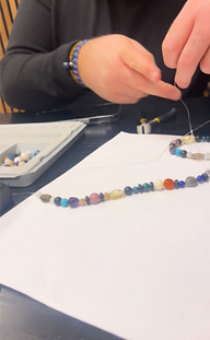 image of a LifeStones bracelet being made