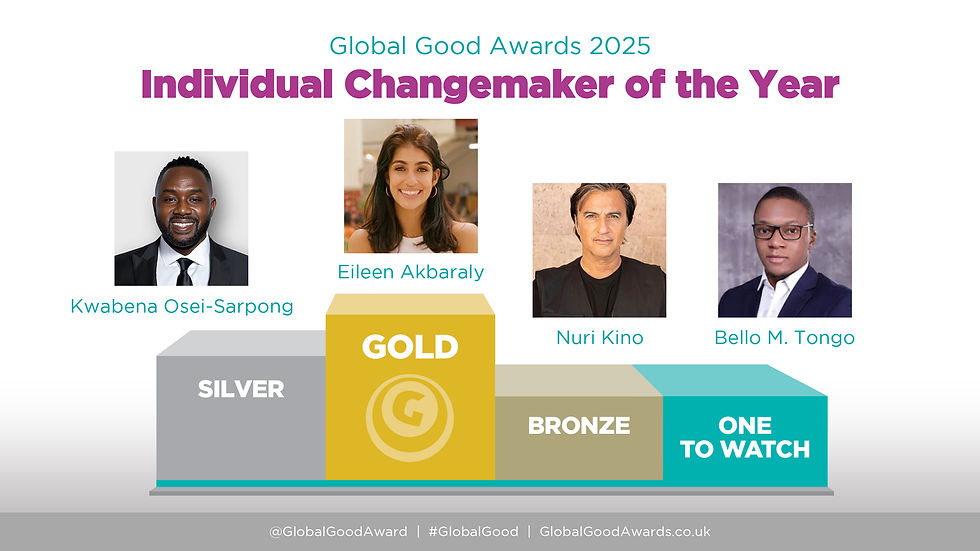 Winners of the gold, silver, bronze and runner up for individual changemaker of the year
