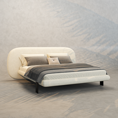 Cama de casal Wabi de Saba Italia
