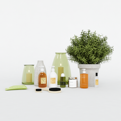 Set decorativo de banheiro Meraki verde