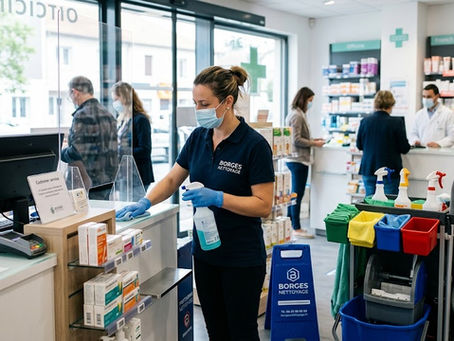 Nettoyage pharmacie : ce qui distingue une intervention professionnelle d'un entretien classique