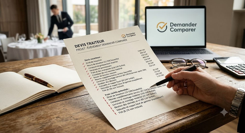 Devis traiteur : les postes de coût cachés à repérer pour éviter les mauvaises surprises
