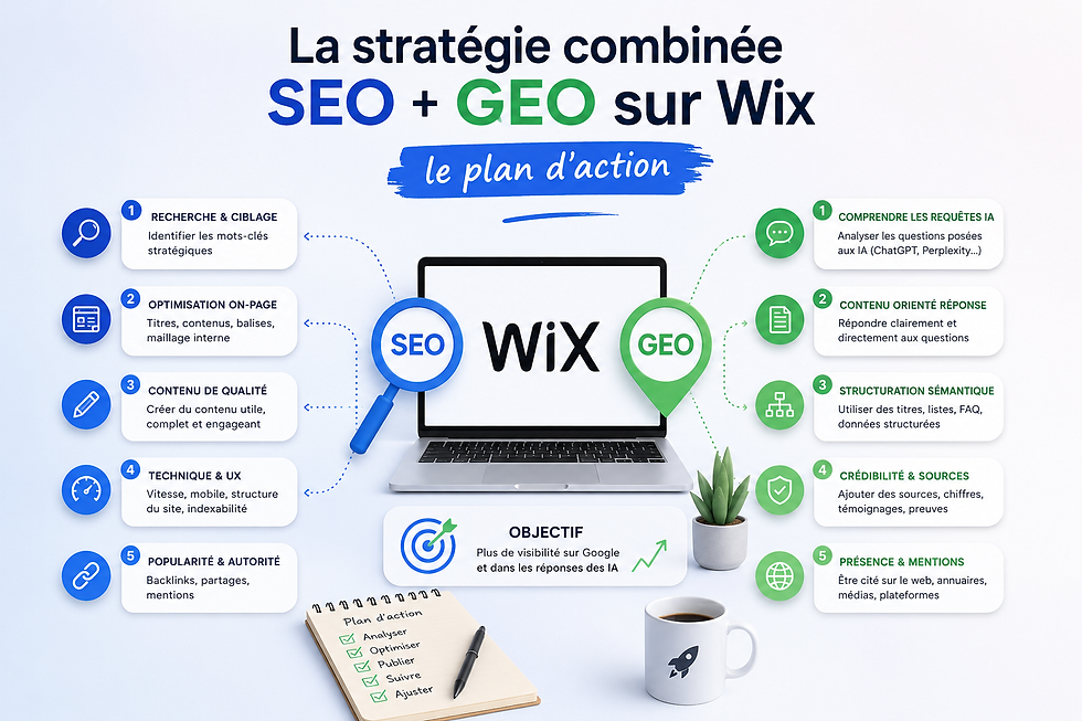 La stratégie SEO et GEO sur Wix