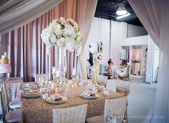 SAS Weddings and Celebrations Studio in Atlanta GA for the Weddings Unveiled Magazine Release Party designed by Sarah Day