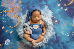Newborn Photography, newborn photos with teddy bear, newborn all blue theme, newborn photography nea