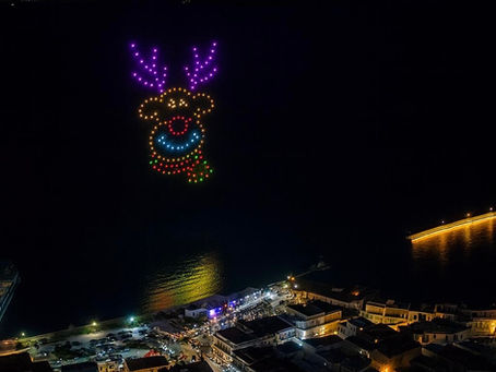 Christmas Drone Show Over Thasos Island | A Sky Full of Magic