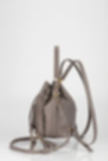 Torebka Mini Worek skórzana taupe