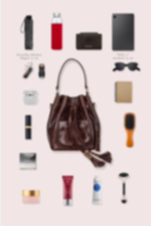 Torebka Mini Worek skórzana taupe