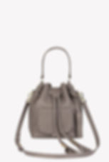 Torebka Mini Worek skórzana taupe