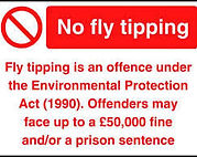 no fly tipping warning