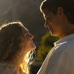 Golden light engagement photography
