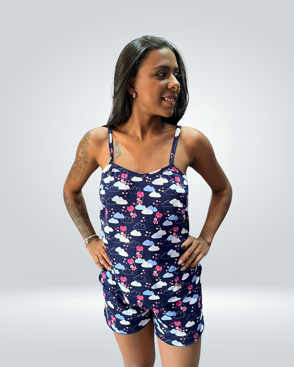 Baby Doll Alça Suede