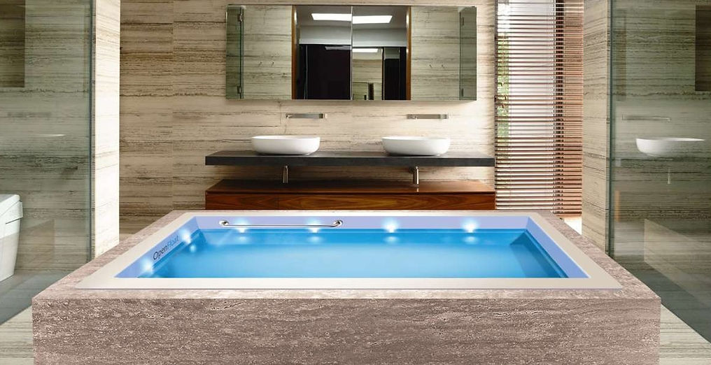 Piscina o bañera para flotación abierta