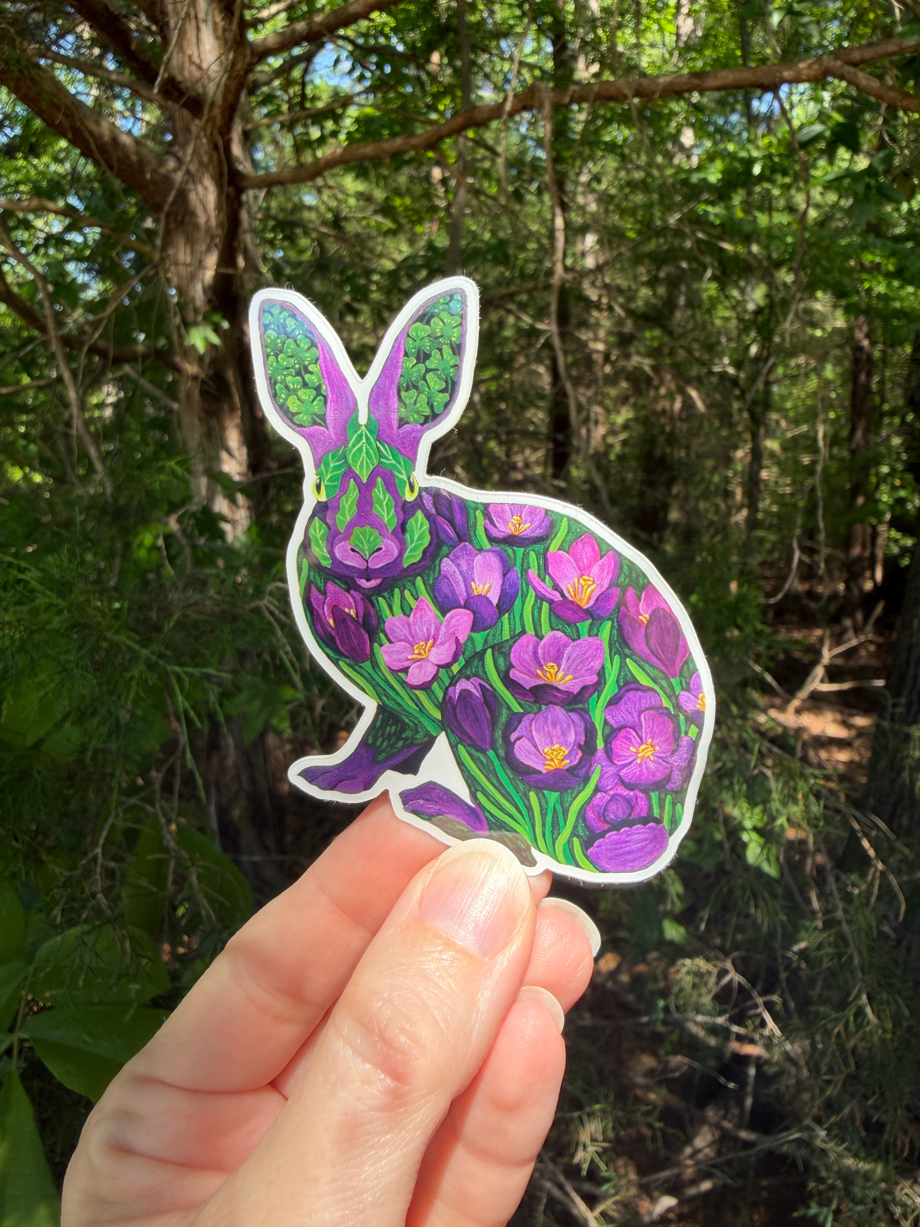 Spring Rabbit Vinyl Sticker