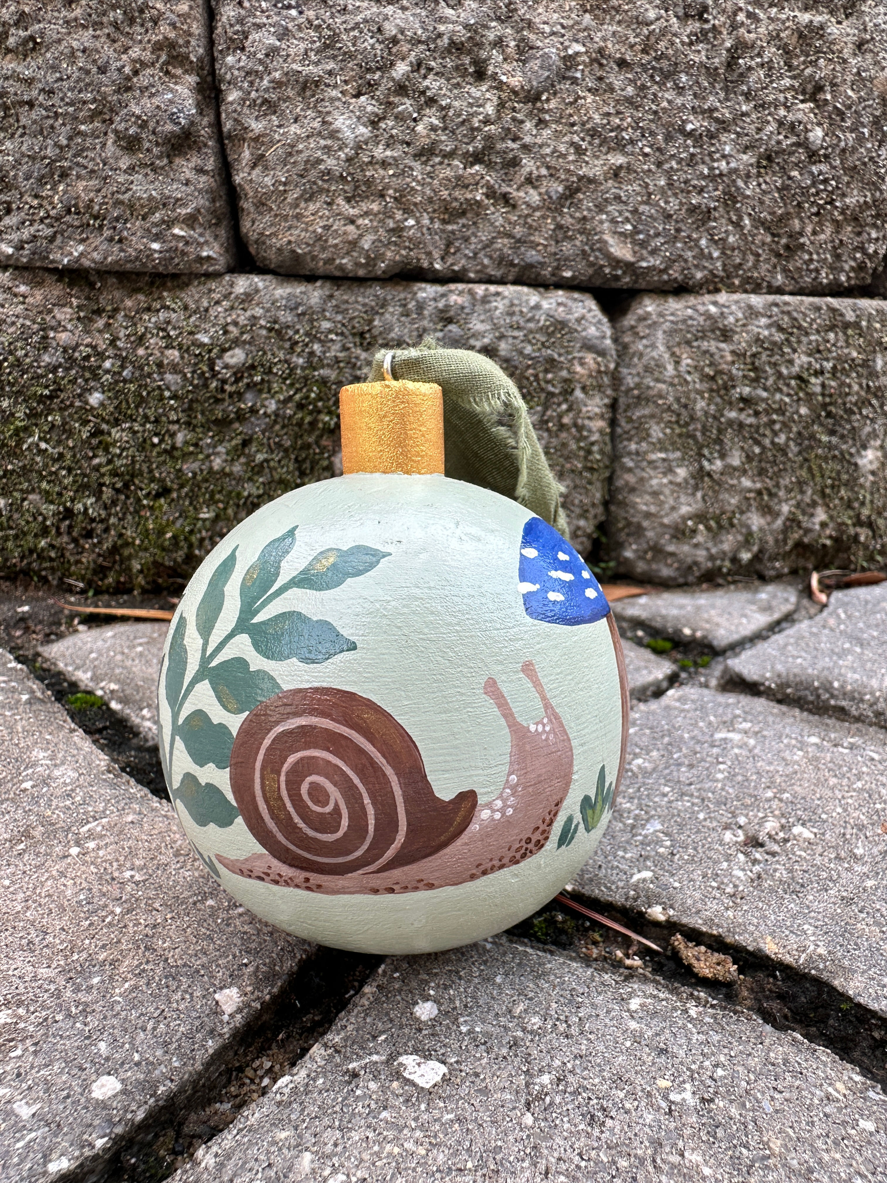 Mushrooms, Butterflies & Snail Ornaments