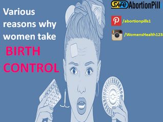 Various Reasons Why Women Take Birth Control...