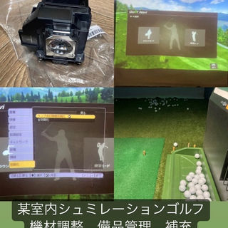 室内シュミレーションゴルフ
機材調整、備品管理、補充（定期）