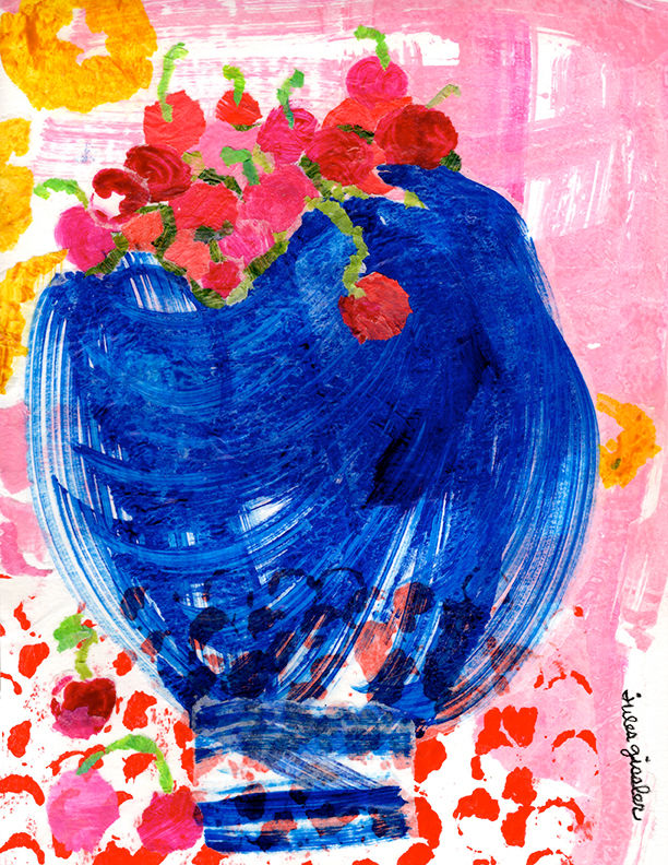  Summer is ChEErY TiMe...This is Frank, the Blue Bowl, Filled with Summer Cherries