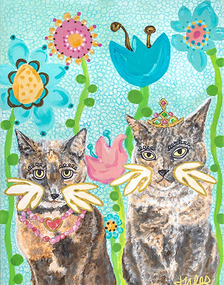 Cats Sally & Shelly by jules gissler_edi