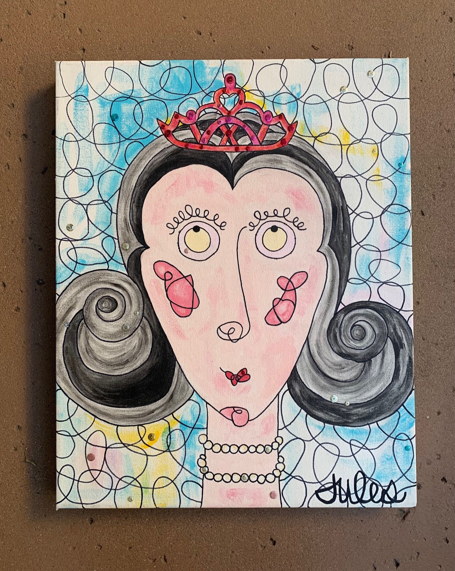 Original Painting of the Jeweled Tiara