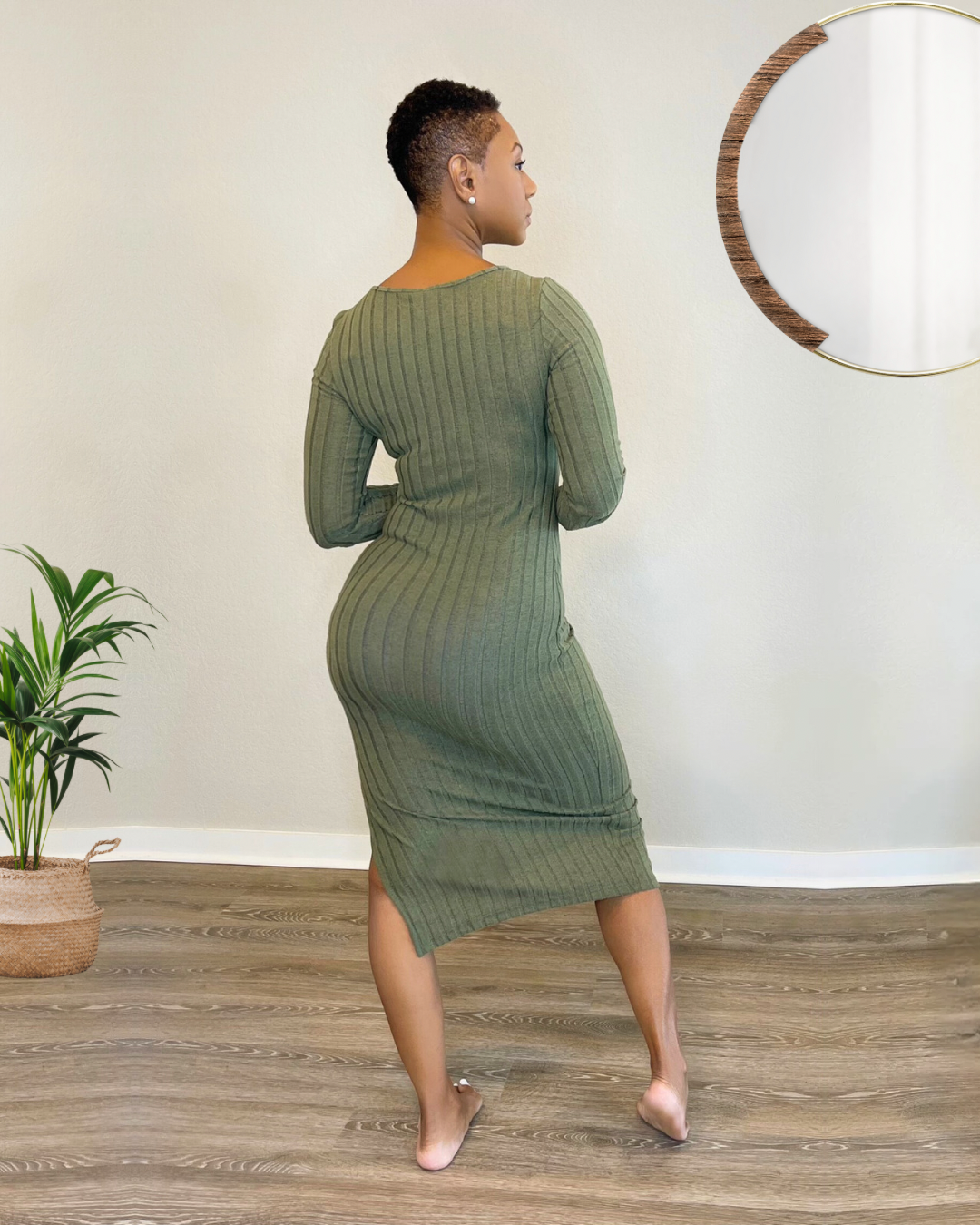 Isabella Sweater Dress | Green