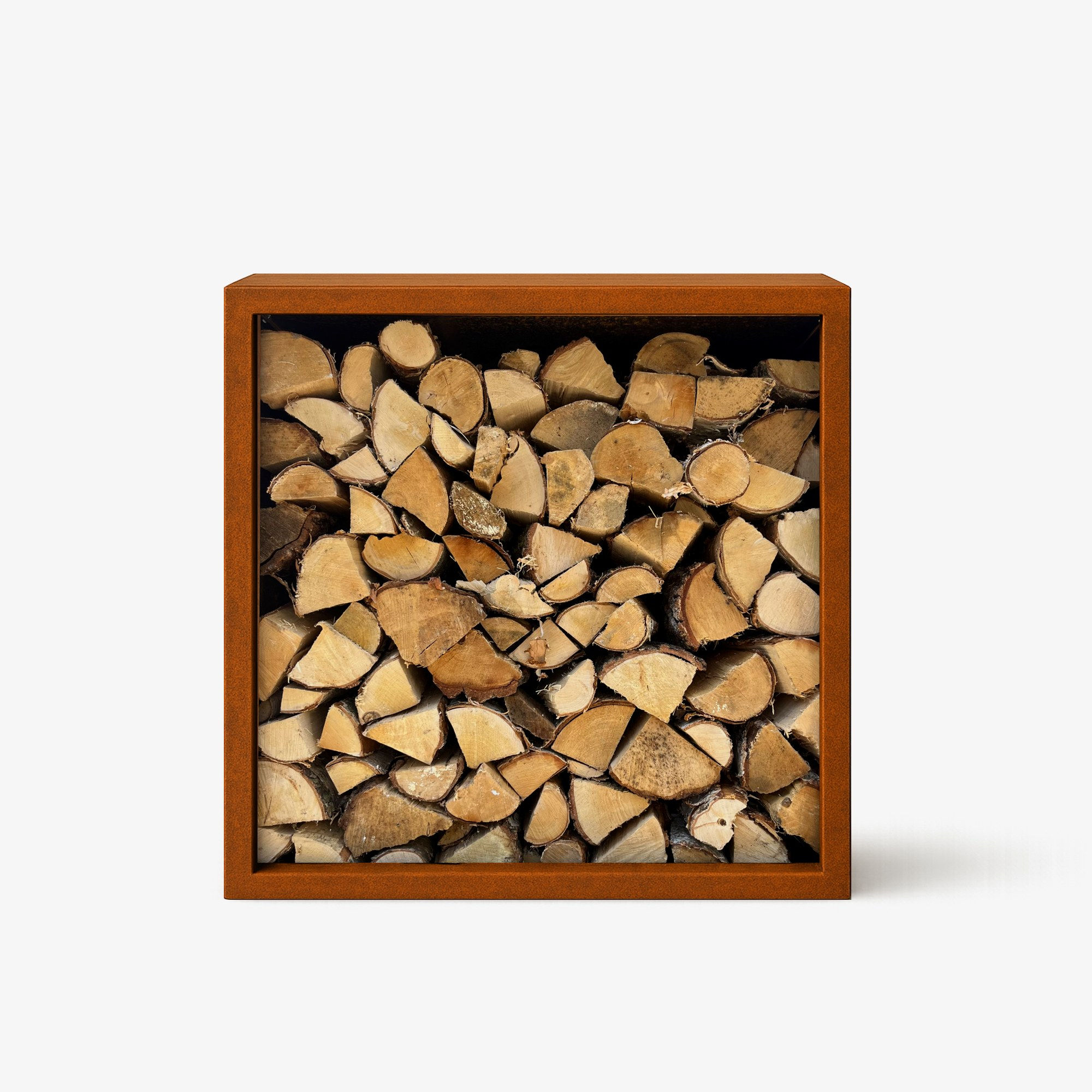 BLOCK VEDFÖRVARING CORTEN 80x80x40