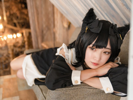 猫耳メイドロリータワンピース