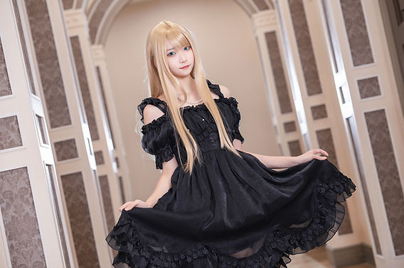 Mewroco 黒 ブラック ロリータ ワンピース ブラックスワンロリータワンピース