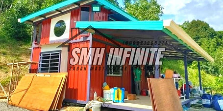 Tiny House cabin size 25ft x 12ft x H12ft come with balcony and extension awning for house in Penampang.