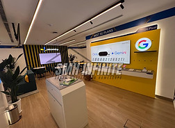 Digi Store: Install vinyl flooring, plaster ceiling, wiring installation, build-in cabinet and signboard.