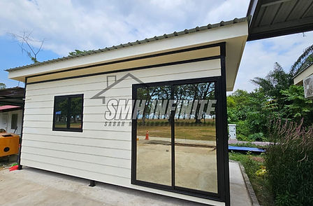 Portable Cabin with external cement plank wall size 20ft x 10ft for Tanjung Aru. 