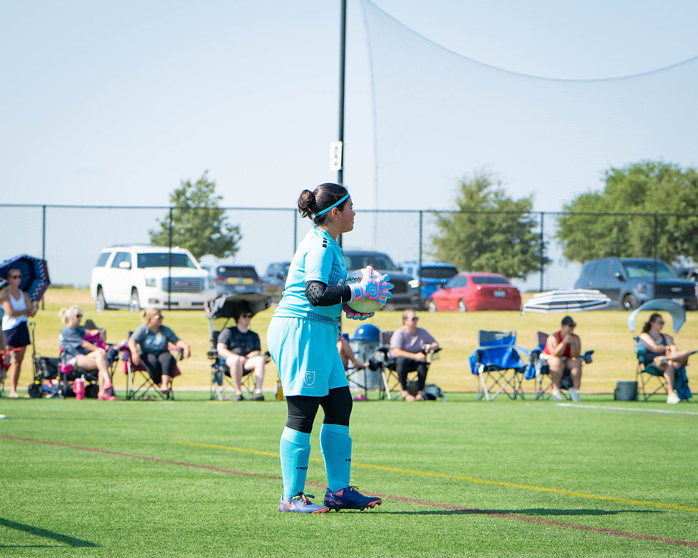 A FIERCE gk preparing to distribute the ball