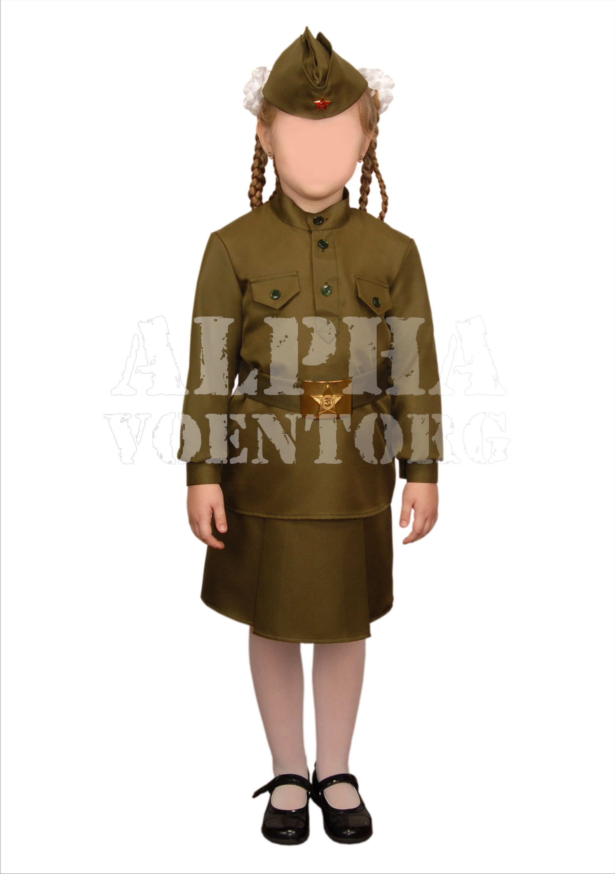 Костюм детский военный обр. 1941 года на девочку