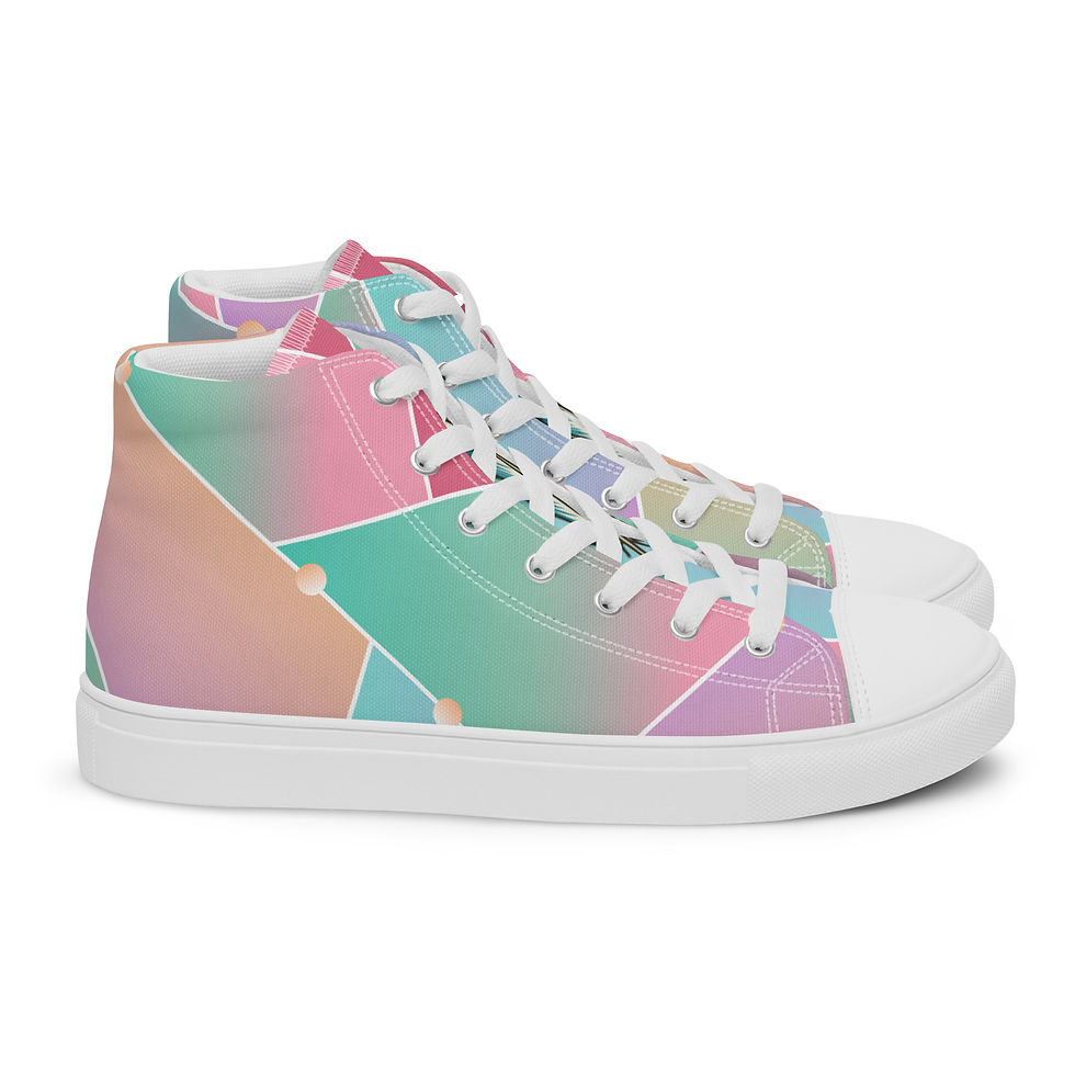 Thumbnail: Men’s Feather high top canvas shoes