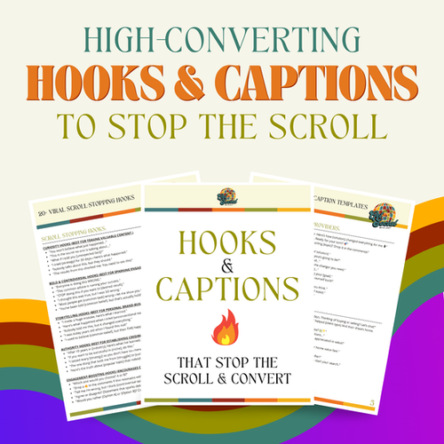 2025 Hooks & Captions That Stop the Scroll & Convert | Get Social With Cait