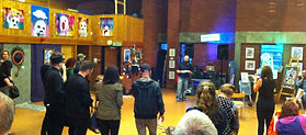 A busy and colourful event