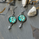 Thumbnail: Whimsical Tree in Teal Earrings