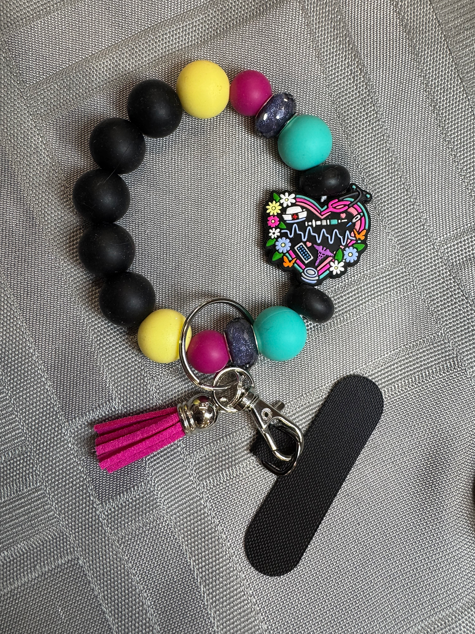 Nursing heart Wristlet Tether