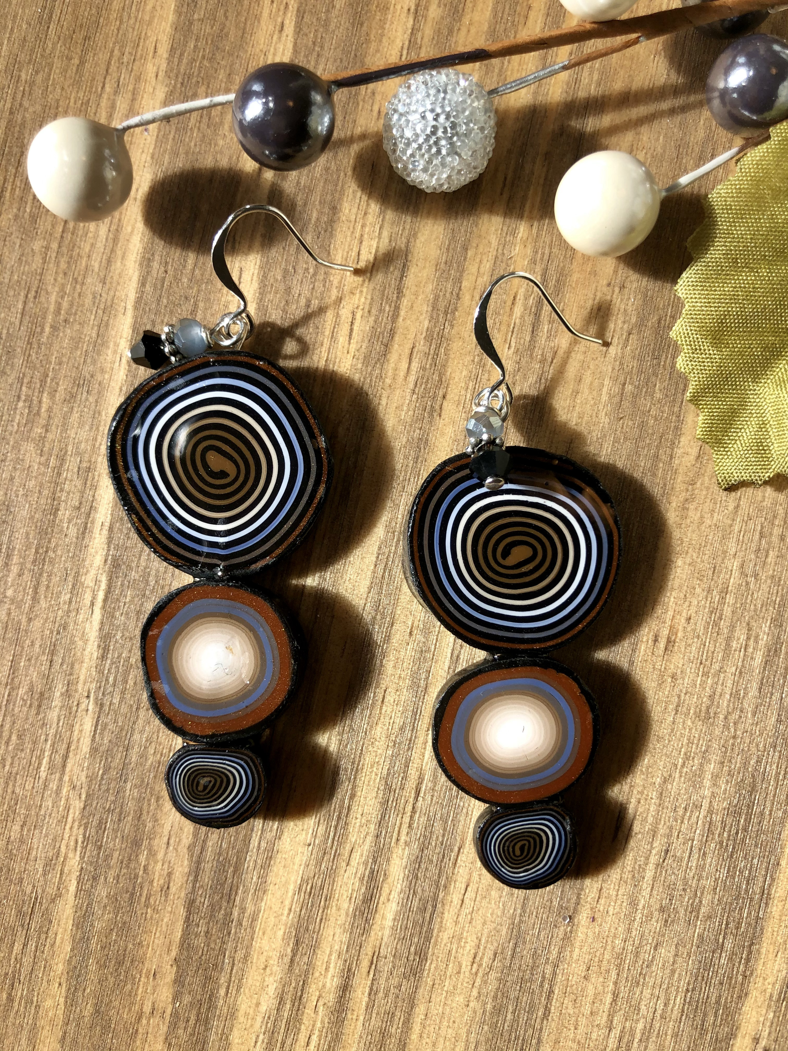 Mixed Blue Circle Clay Creation