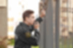 A Security Guard Checking Suspicious Activity