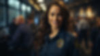 A Security Woman in a Community Event