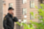 A Security Guard Reporting On Duty