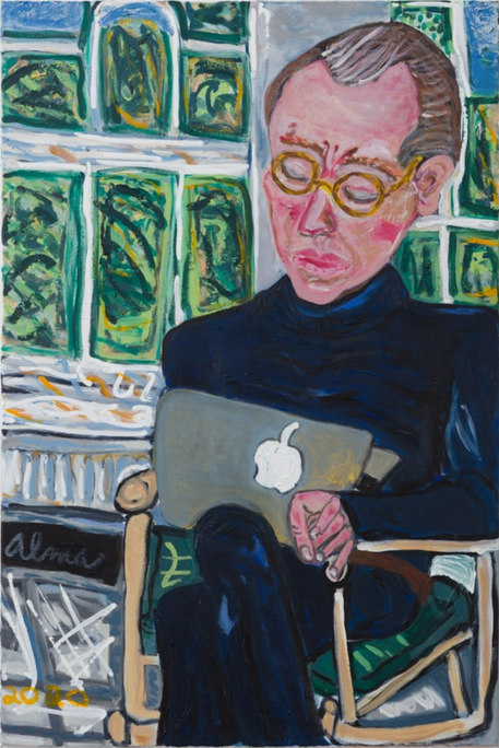 Roger Felber and laptop (2020)
91cm x 61.2cm