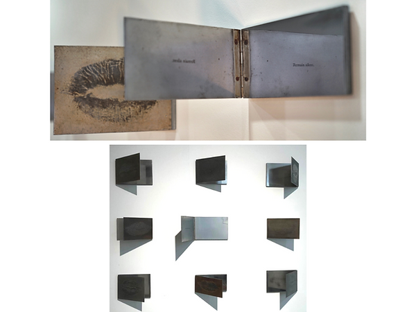 Carmen Mariscal.
Calladita te ves mas bonita (Be pretty and Shut Up) (2019-2020)
9 steel plates. Unique pieces.
Each steel plate is entitled by the
phrase engraved inside.
Small: 11.5 x 22 cm - £850 each
Large: 16.4 x 23.5 - £1,250 each