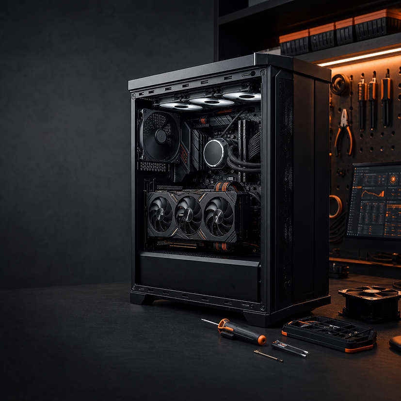 Overclocked Ops GPU compute workstation graphic.