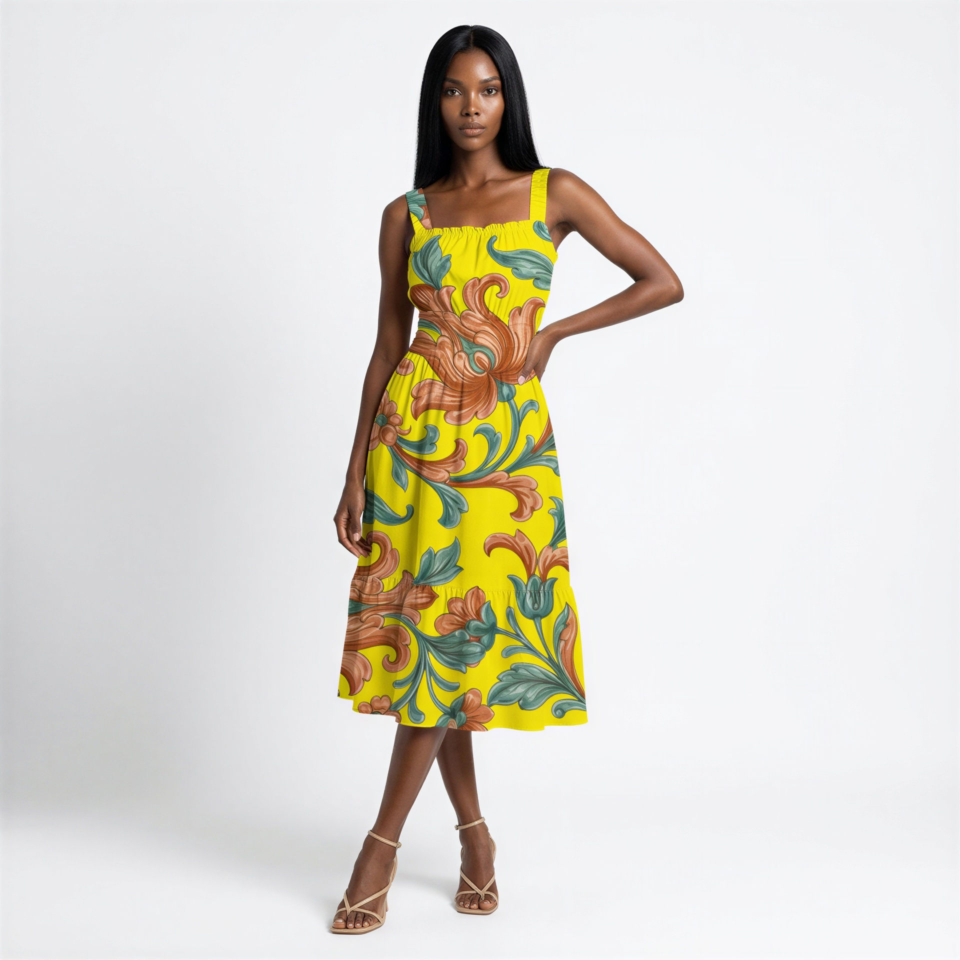 Sunshine Ruffle Hem Dress