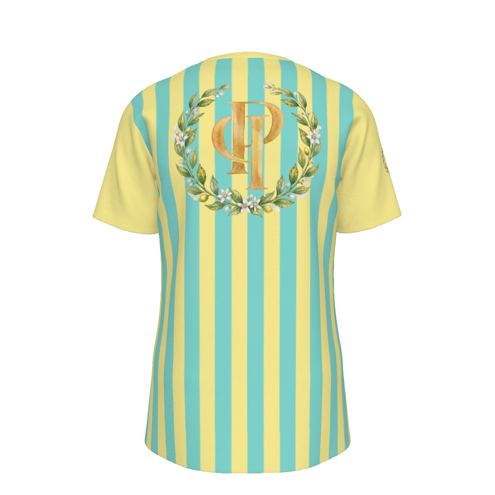 Thumbnail: Limonaia Striscia Gialla 100% Cotton T-Shirt